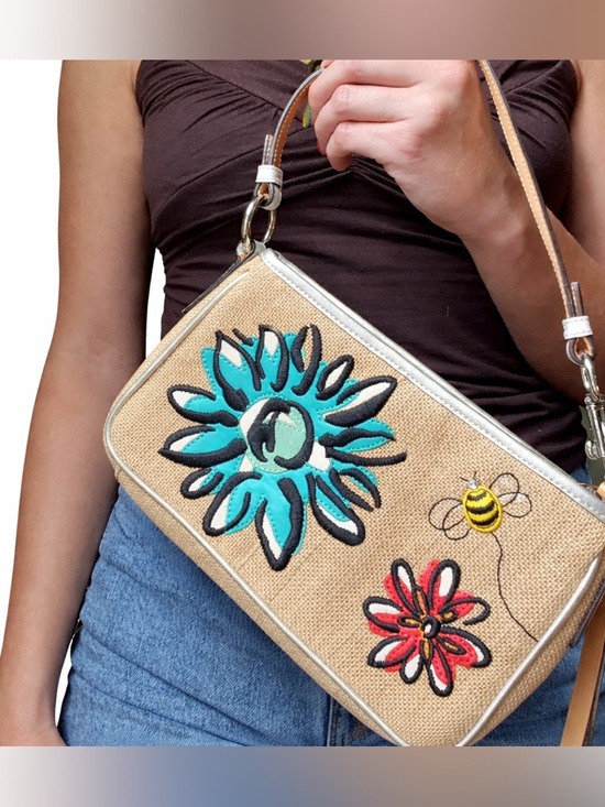 Coach Handbags - Coach Bumble Bee Floral Y2K Mini Bag, 2005 limited edition shoulder bag